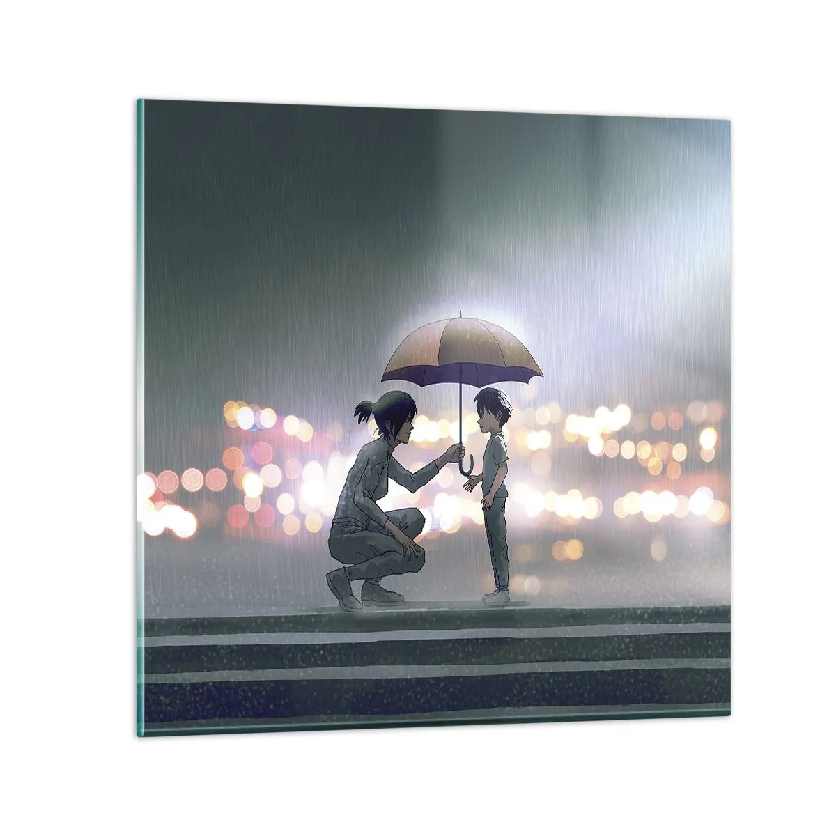 Tablou pe sticlă - Și totul este bine acum - 40x40 cm