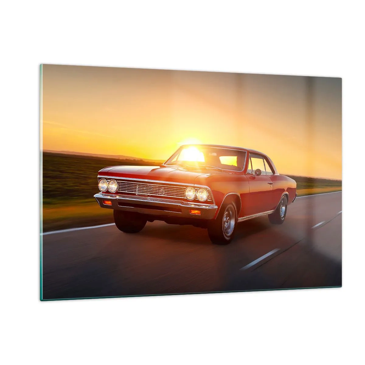 Tablou pe sticlă - Tentația este roșie - 120x80 cm