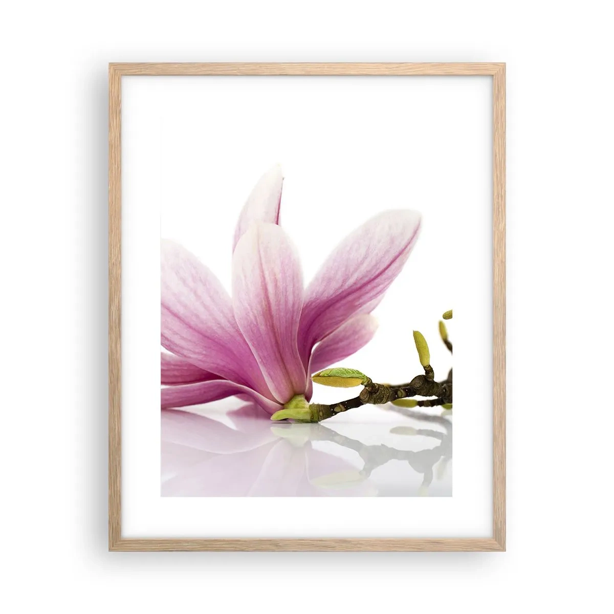 Poster în ramă de stejar deschis - Delicate ca o adiere de primăvară - 40x50 cm