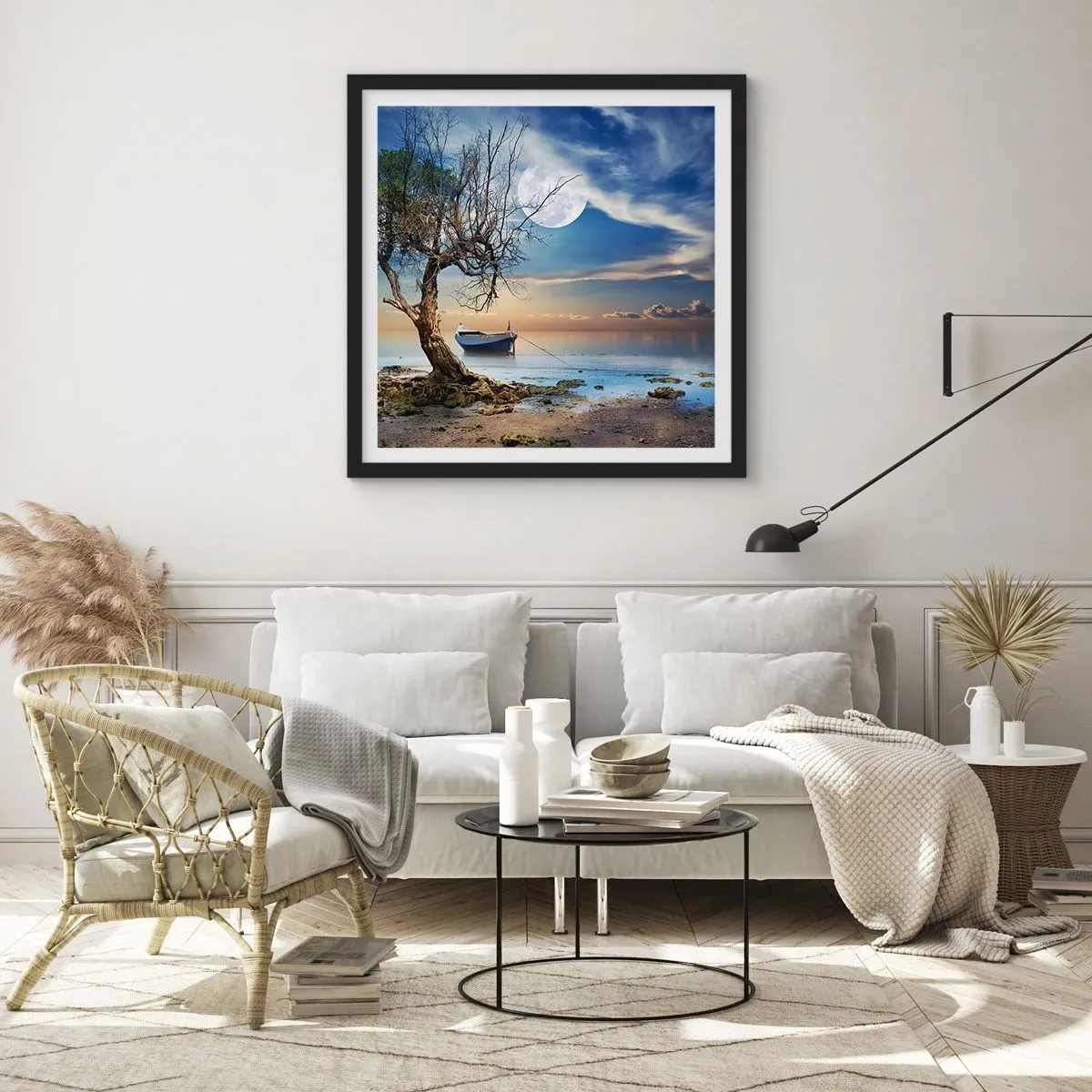 Poster în ramă neagră - Este acesta sfârșitul sau începutul? - 60x60 cm