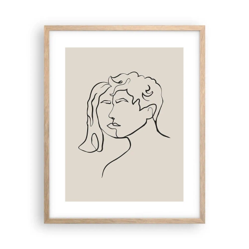 Poster în ramă de stejar deschis - Și unitatea s-a făcut - 40x50 cm