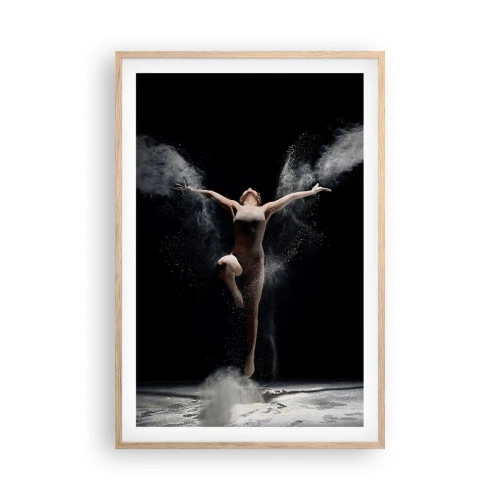 Poster în ramă de stejar deschis - Elfii există - 61x91 cm