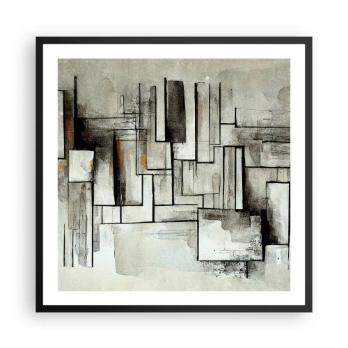 Poster în ramă neagră - Puterea simplității - 60x60 cm