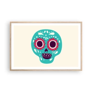 Poster în ramă de stejar deschis - Viața - distracție până la moarte - 91x61 cm