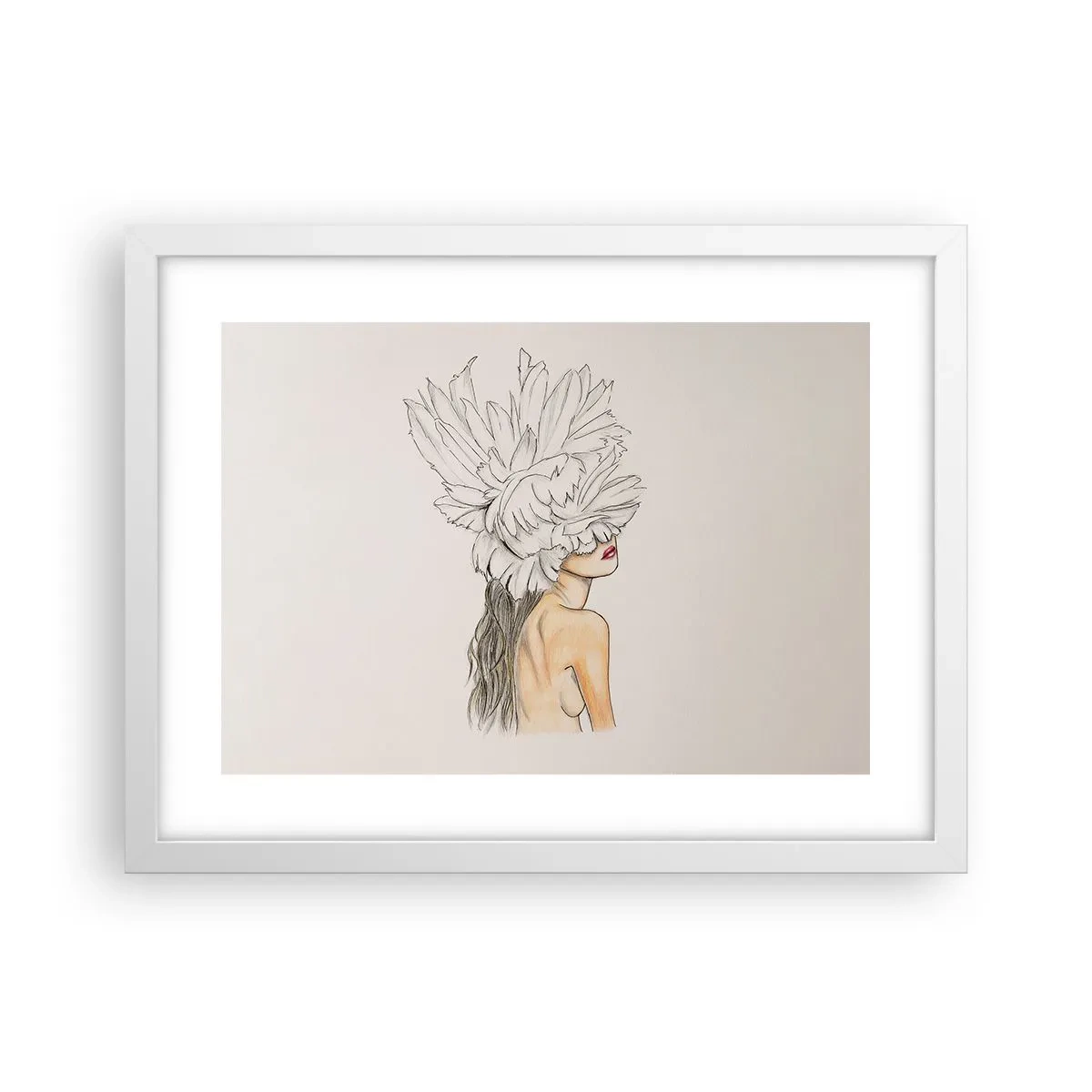 Poster în ramă albă - Frumusețe încoronată - 40x30 cm