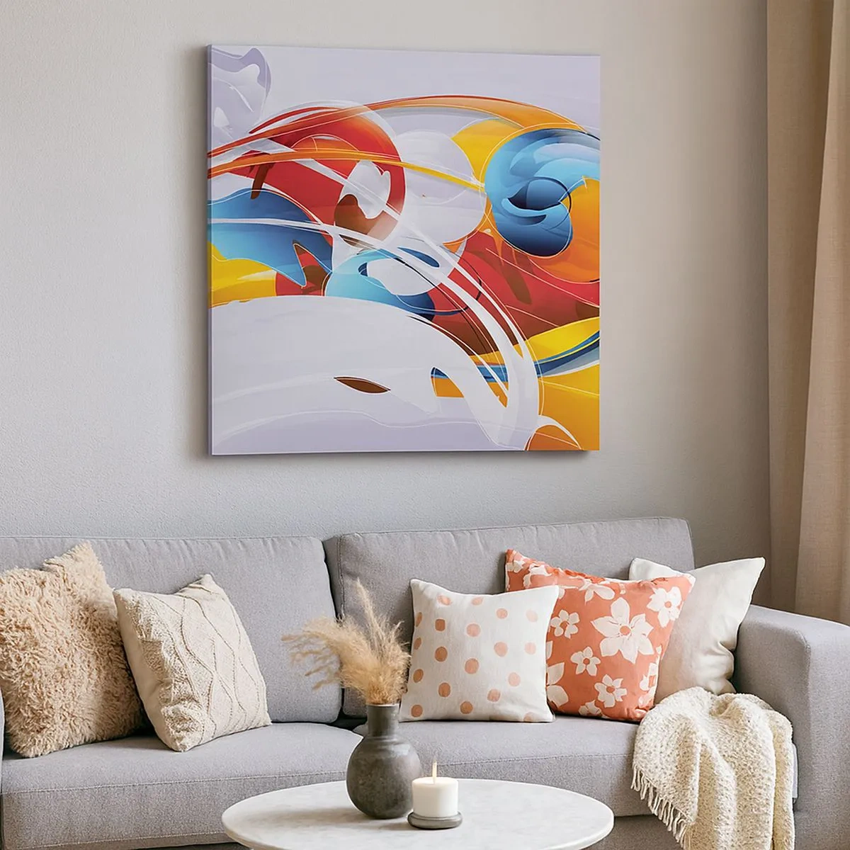 Tablou pe pânză - Dansul elementelor - 30x30 cm