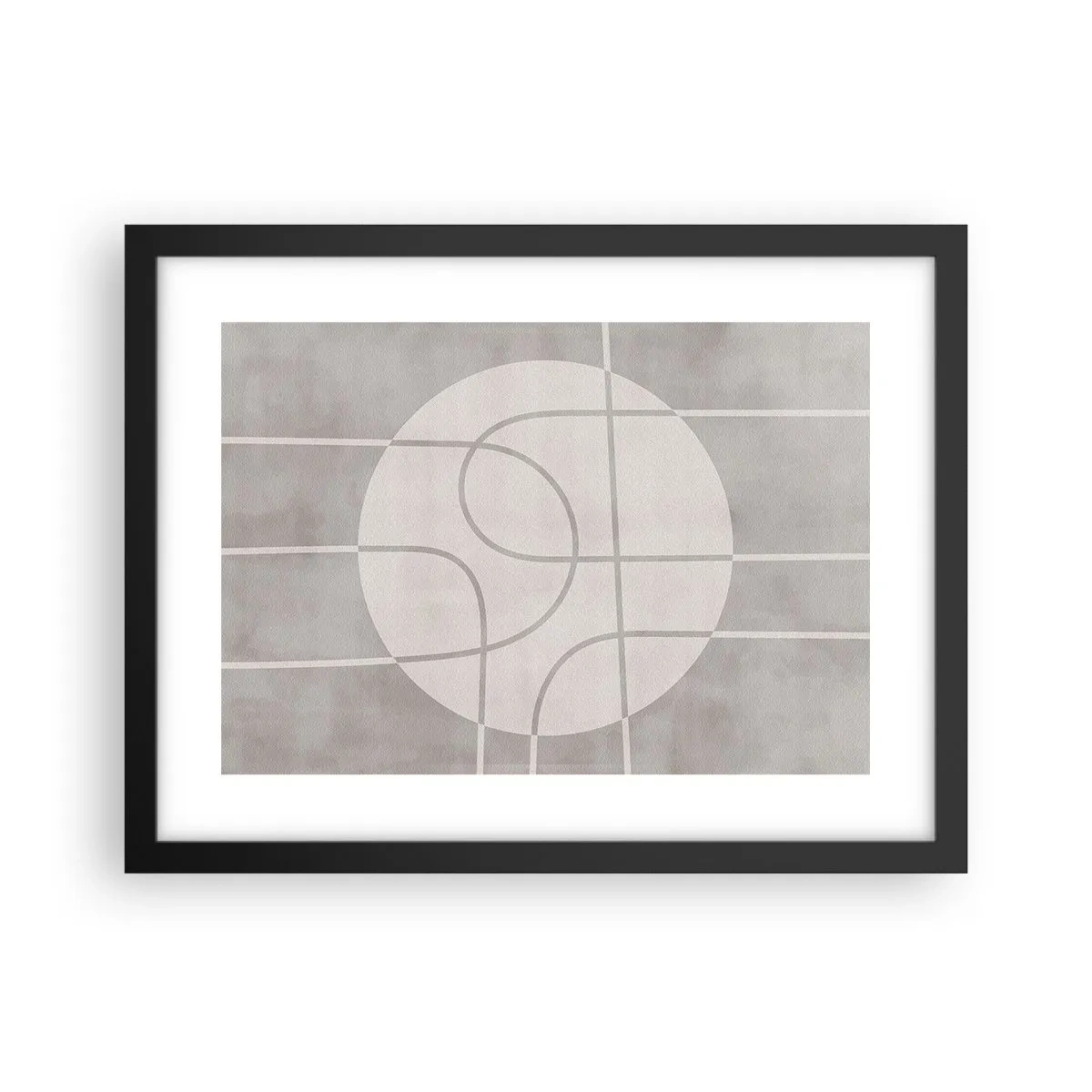 Poster în ramă neagră - Circular și drept înainte - 40x30 cm