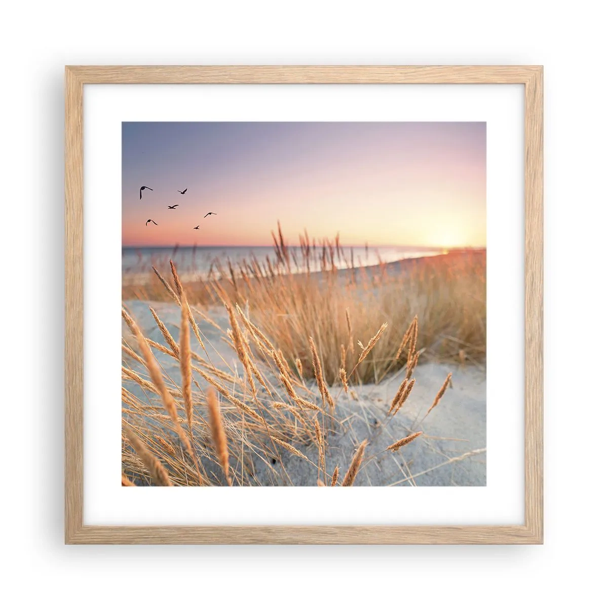 Poster în ramă de stejar deschis - Cântec de leagăn baltic - 40x40 cm