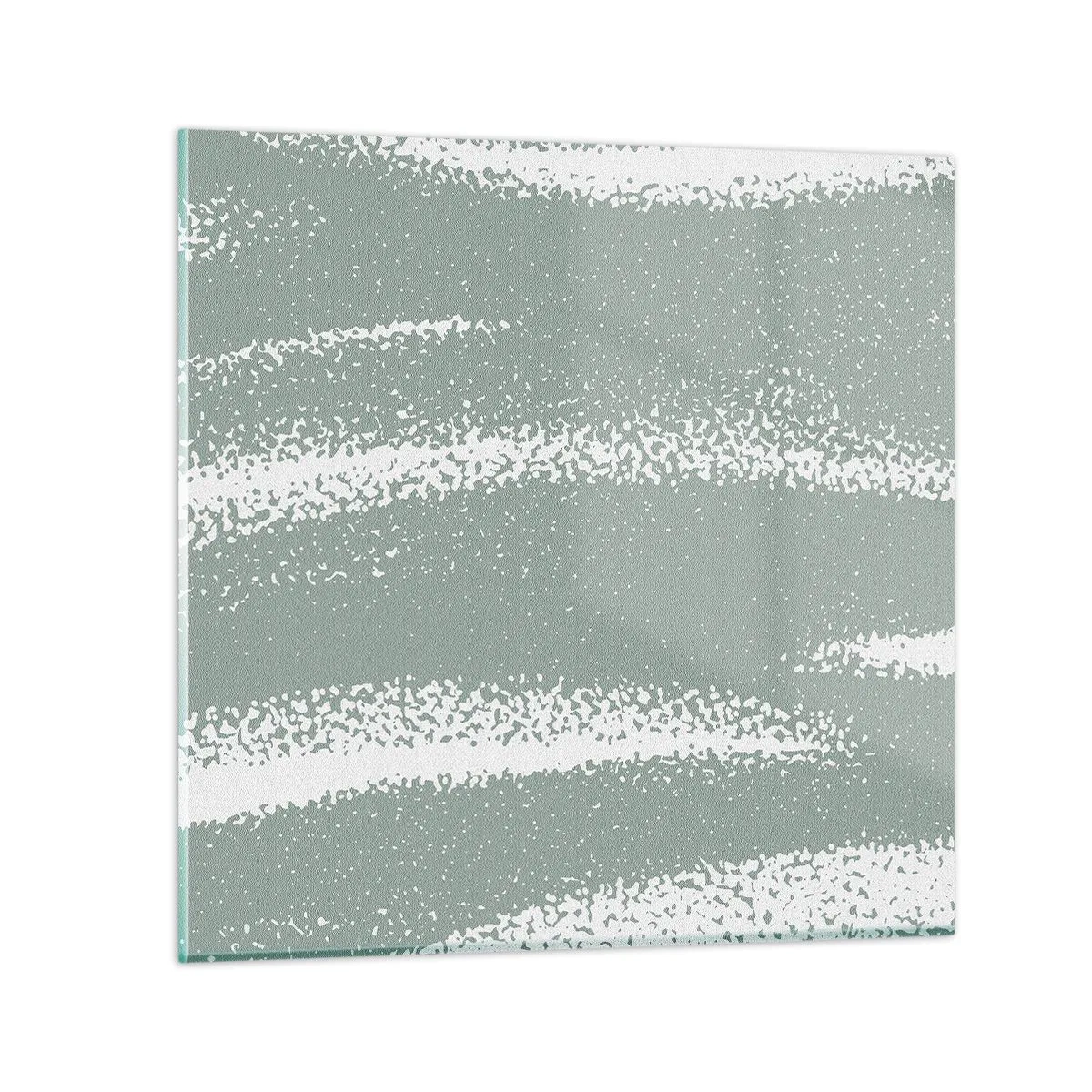 Tablou pe sticlă - Abstracție în stil de iarnă - 30x30 cm