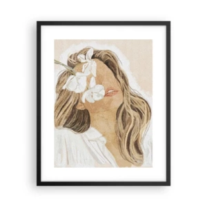 Poster în ramă neagră - Printre flori în exaltare - 40x50 cm