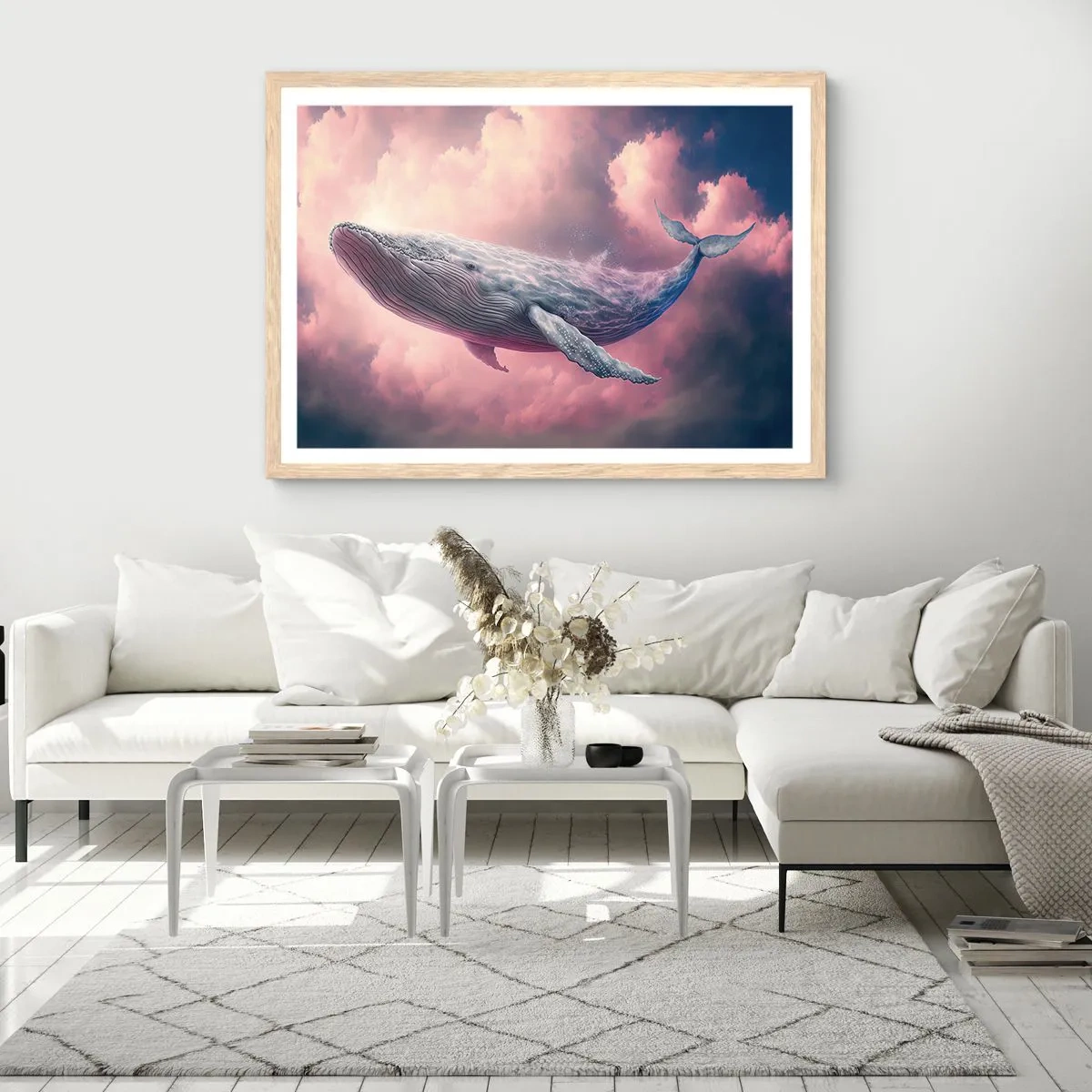 Poster în ramă de stejar deschis - Șterge-ți ochii - 50x40 cm