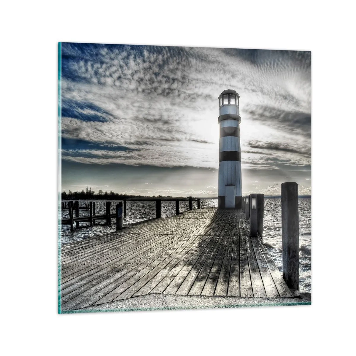 Tablou pe sticlă - Marinari, abia aștept să vă văd - 60x60 cm