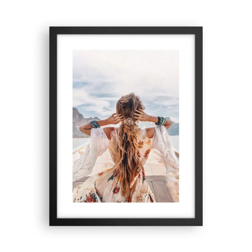 Poster în ramă neagră - Pe drumul spre fericire - 30x40 cm