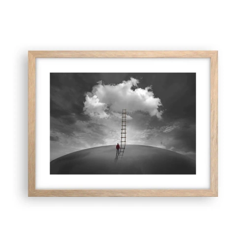 Poster în ramă de stejar deschis - Orice este posibil - 40x30 cm