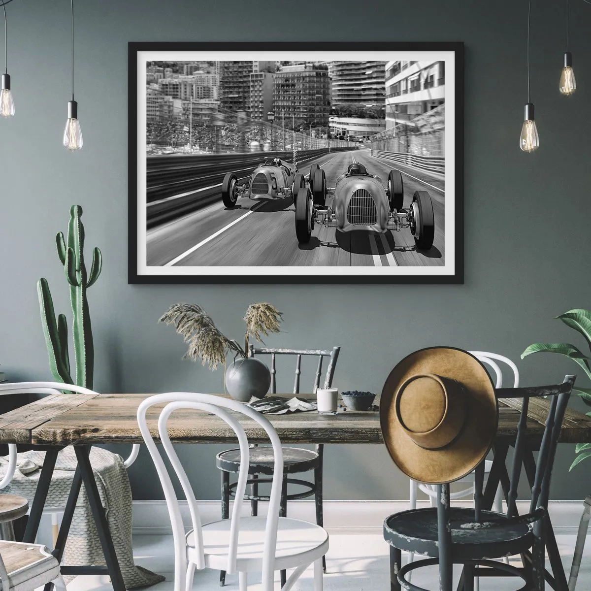 Poster în ramă neagră - A fost odată ca niciodată în Monte Carlo - 70x50 cm