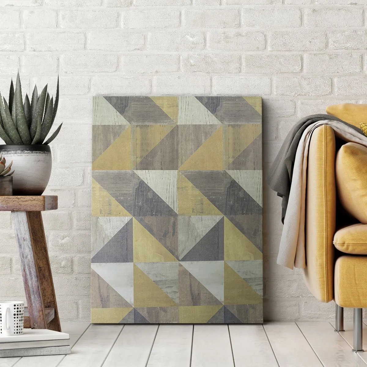 Tablou pe pânză - La unghiul triunghiului - 45x80 cm