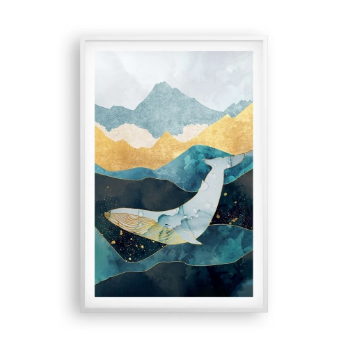 Poster în ramă albă - Frumusețea rece a nordului - 61x91 cm