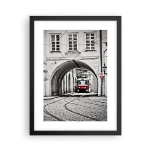 Poster în ramă neagră - Printr-un labirint urban - 30x40 cm