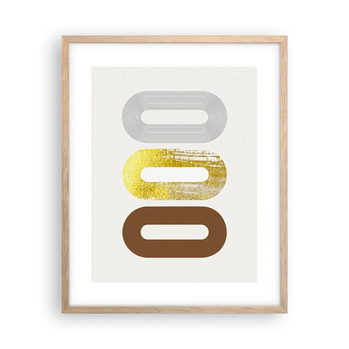 Poster în ramă de stejar deschis - Ooo! - 40x50 cm
