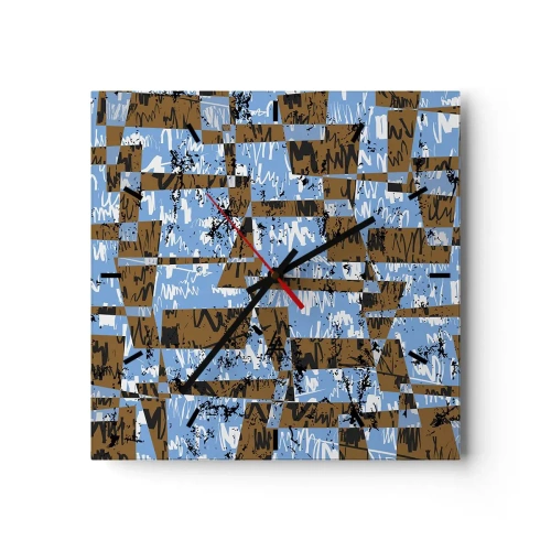 Ceas de perete - Ceas pe sticlă - Decupaj aparte - 30x30 cm