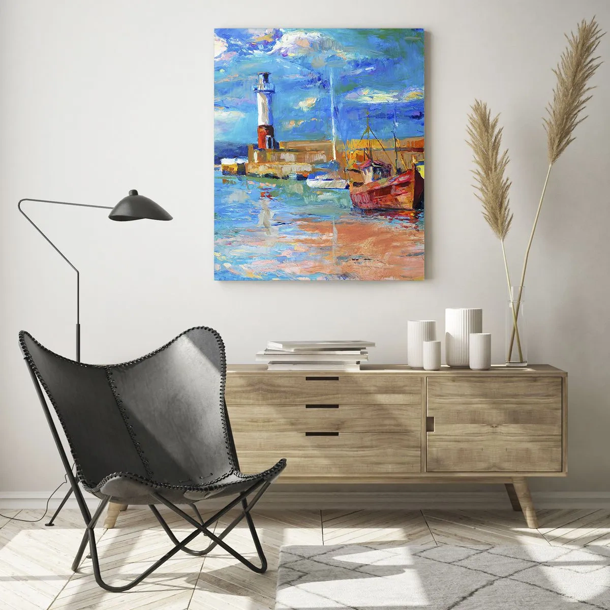 Tablou pe sticlă - După-amiază în golful de curcubeu - 50x70 cm