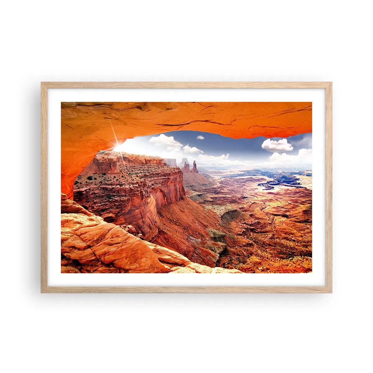 Poster în ramă de stejar deschis - Sculptat de natura însăși - 70x50 cm