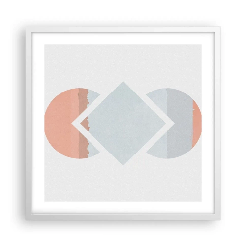 Poster în ramă albă - Situația este clară - 50x50 cm