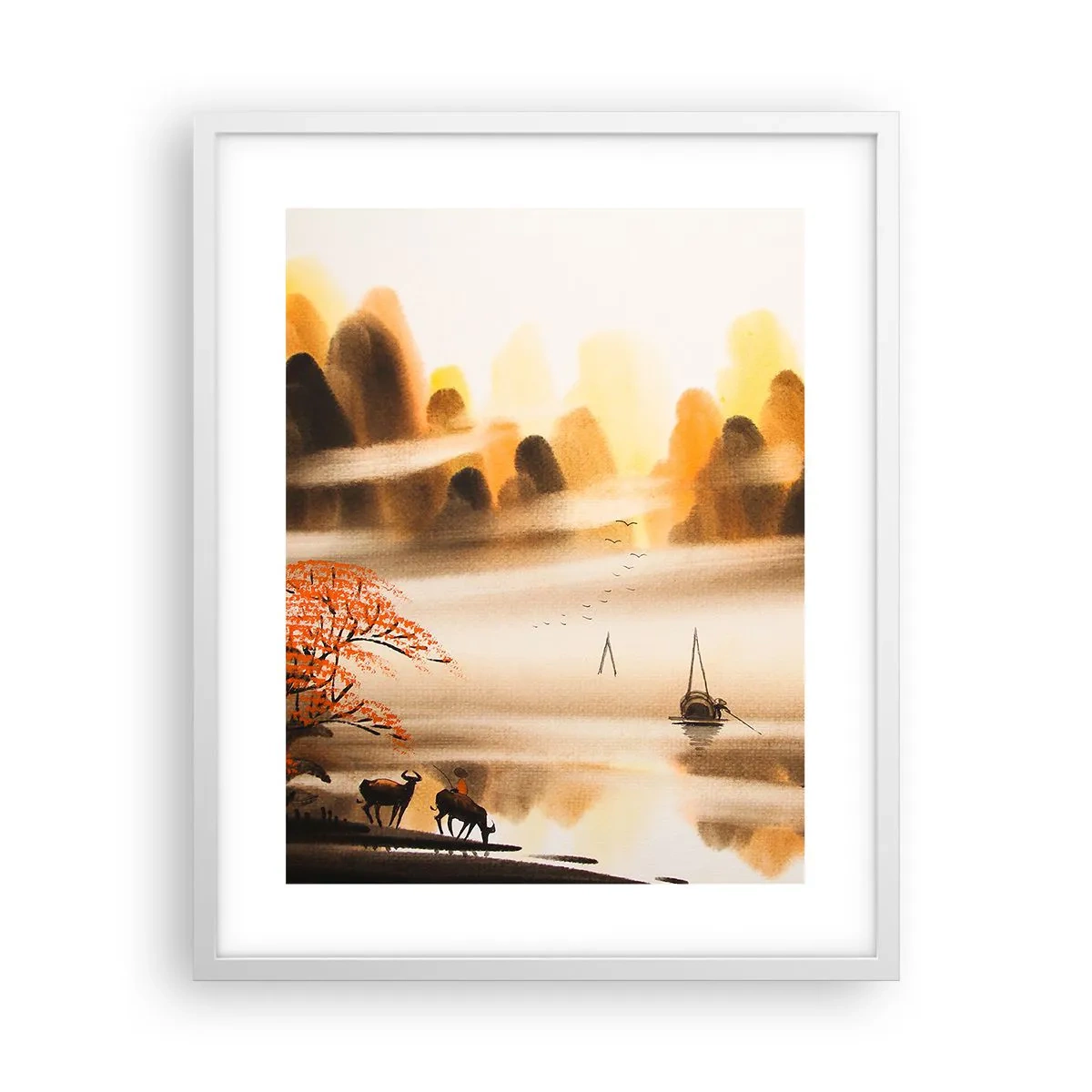 Poster în ramă albă - Mai departe decât Orientul Îndepărtat - 40x50 cm