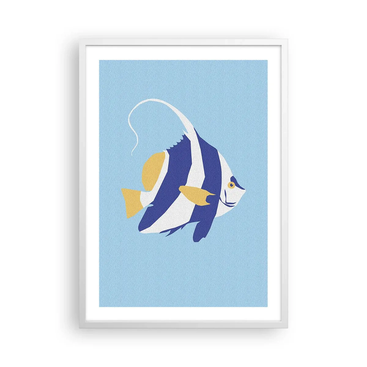 Poster în ramă albă - Frumoasa din apele tropicale - 50x70 cm