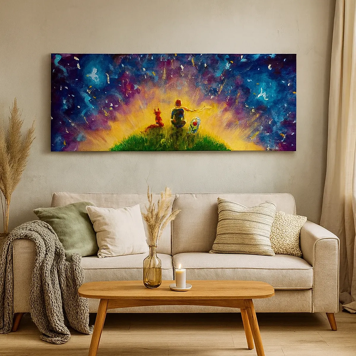 Tablou pe pânză - Dragoste și prietenie - întreaga lume - 30x30 cm