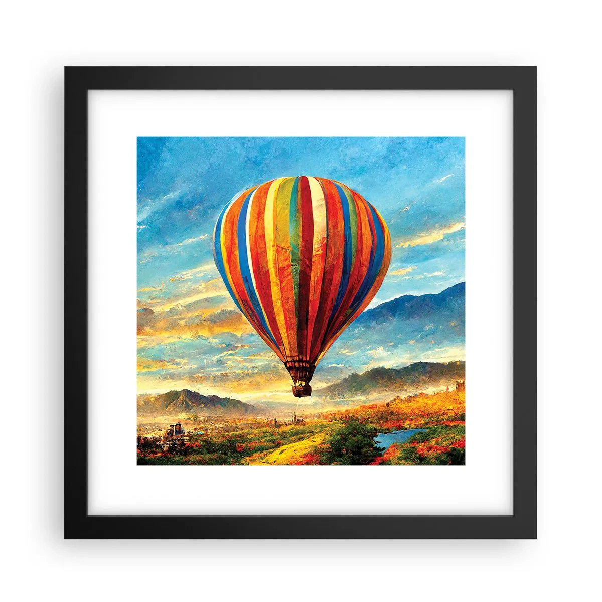 Poster în ramă neagră - În liniște puteți vedea mai multe - 30x30 cm