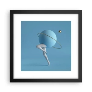 Poster în ramă neagră - Și planetele o iau razna - 30x30 cm