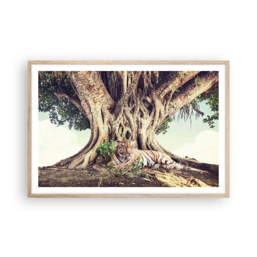 Poster în ramă de stejar deschis - O perspectivă din Geneză - 91x61 cm