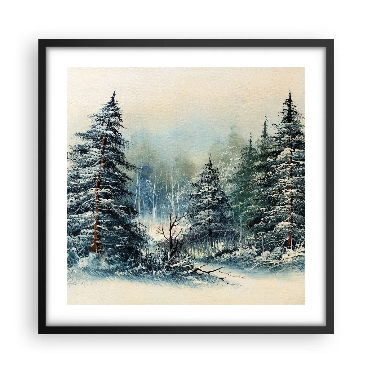 Poster în ramă neagră - Gata pentru Crăciun - 50x50 cm