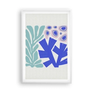 Poster în ramă albă - Grădină subacvatică - 61x91 cm