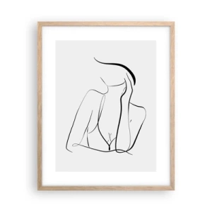 Poster în ramă de stejar deschis - Pe valul unui vis - 40x50 cm