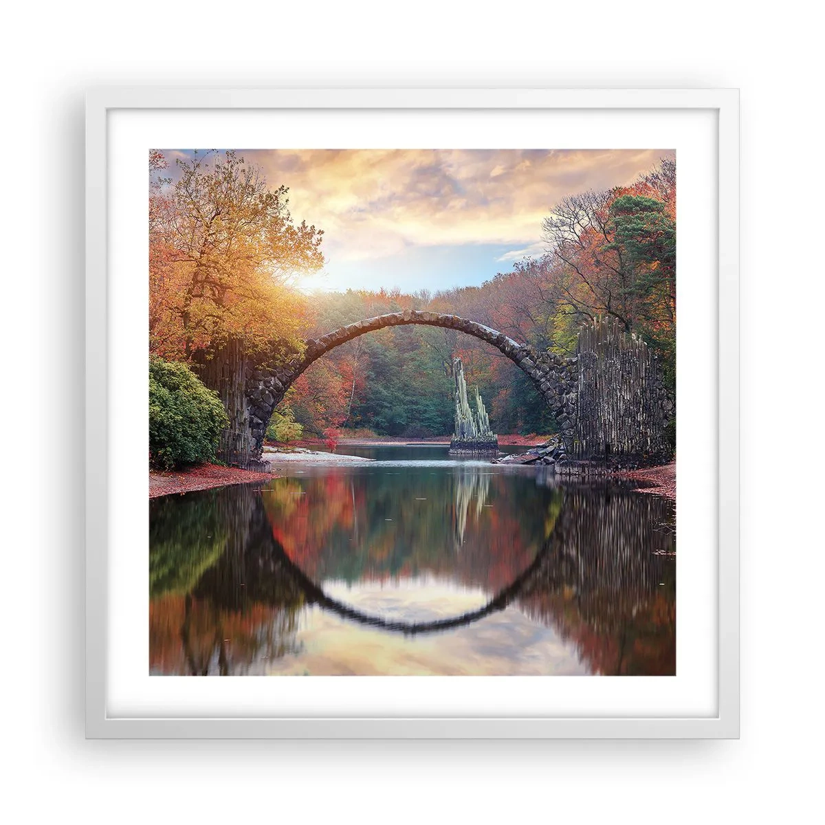 Poster în ramă albă - De cealaltă parte a oglinzii - 50x50 cm