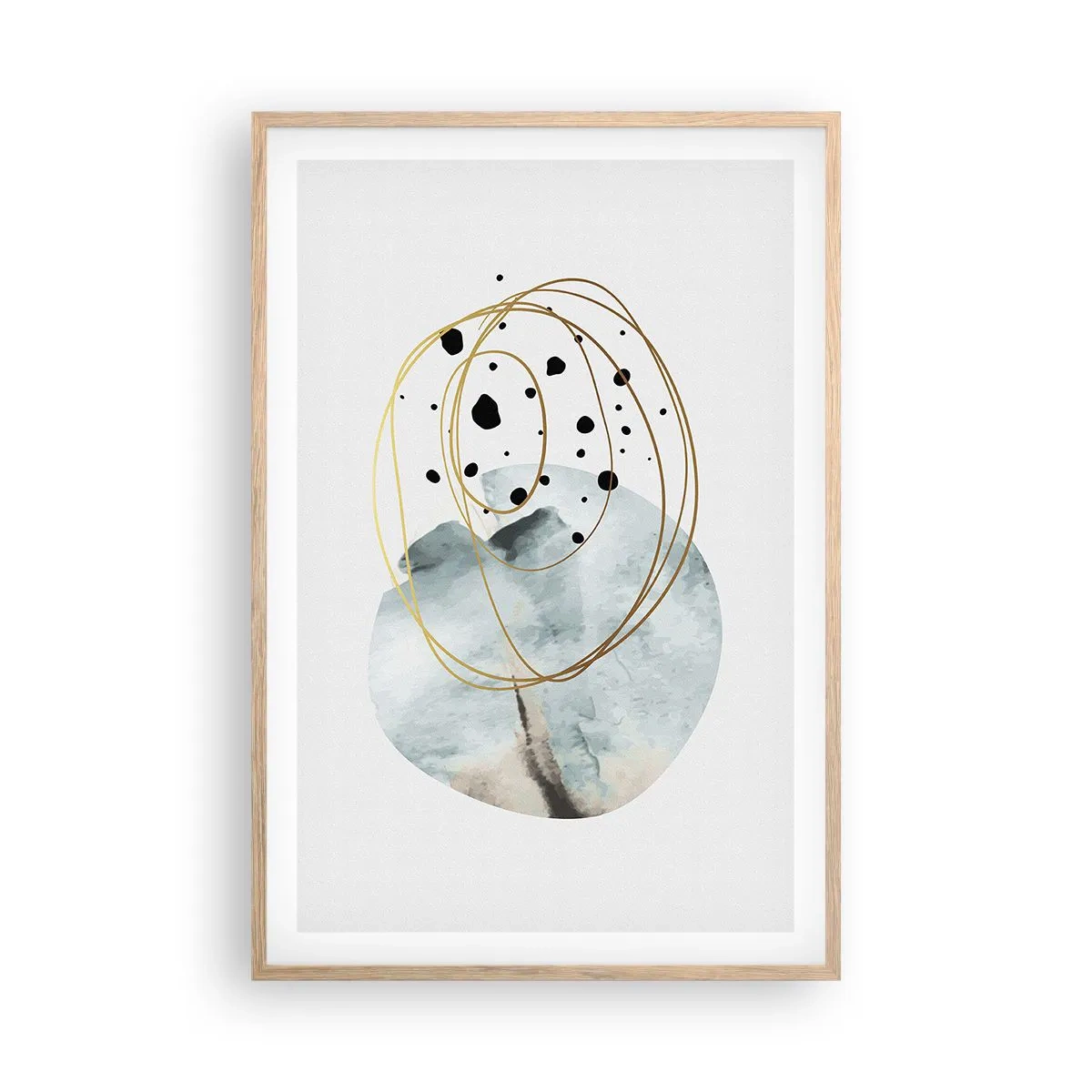 Poster în ramă de stejar deschis - În îmbrățișarea spațiului - 61x91 cm