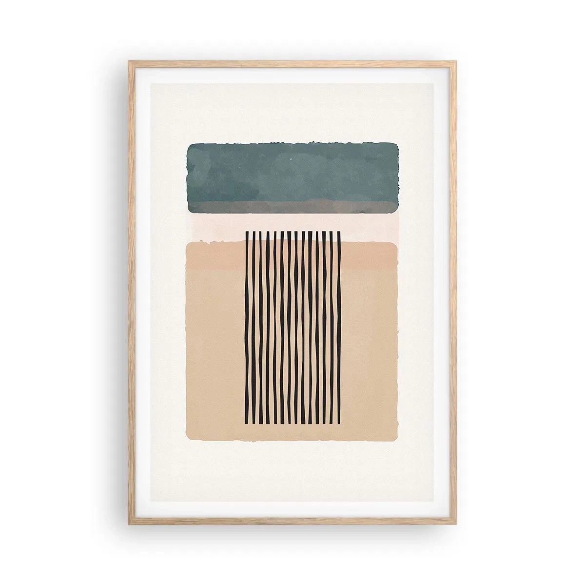 Poster în ramă de stejar deschis - Totul este în regulă - 70x100 cm