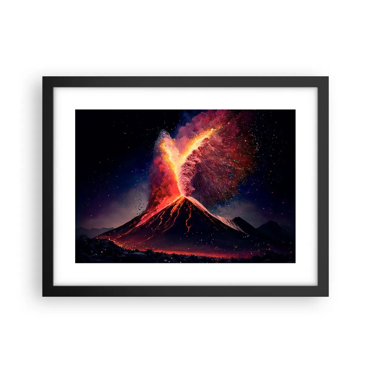 Poster în ramă neagră - Frumusețe și groază - 40x30 cm