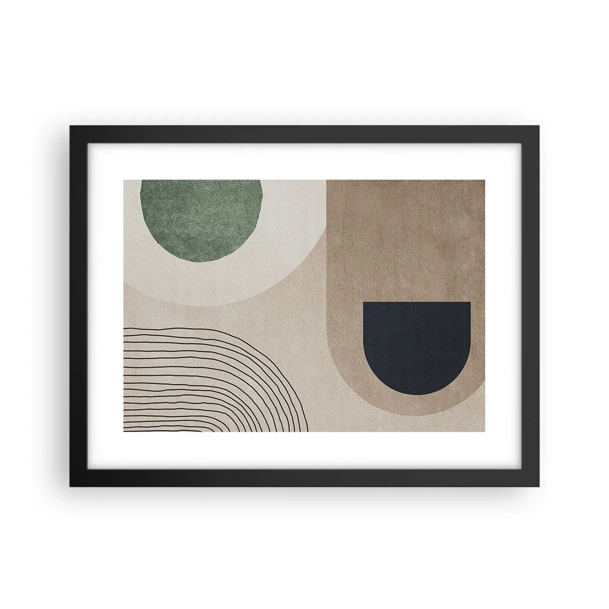 Poster în ramă neagră - Blândețea ovalului - 40x30 cm