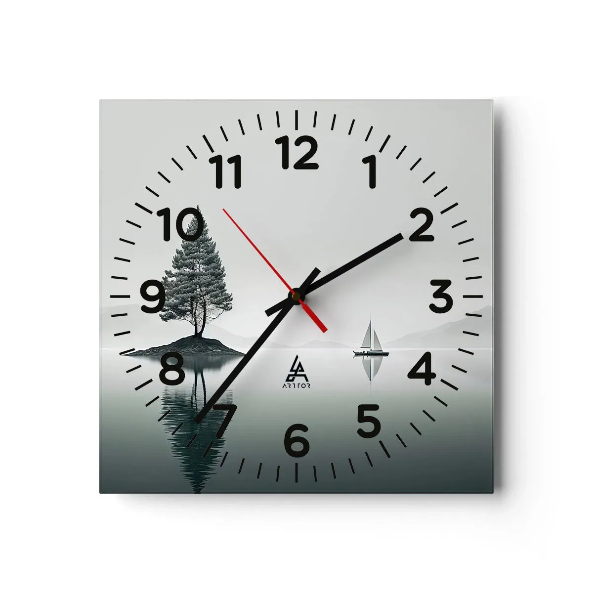 Ceas de perete - Ceas pe sticlă - Visând cu ochii deschiși - 30x30 cm