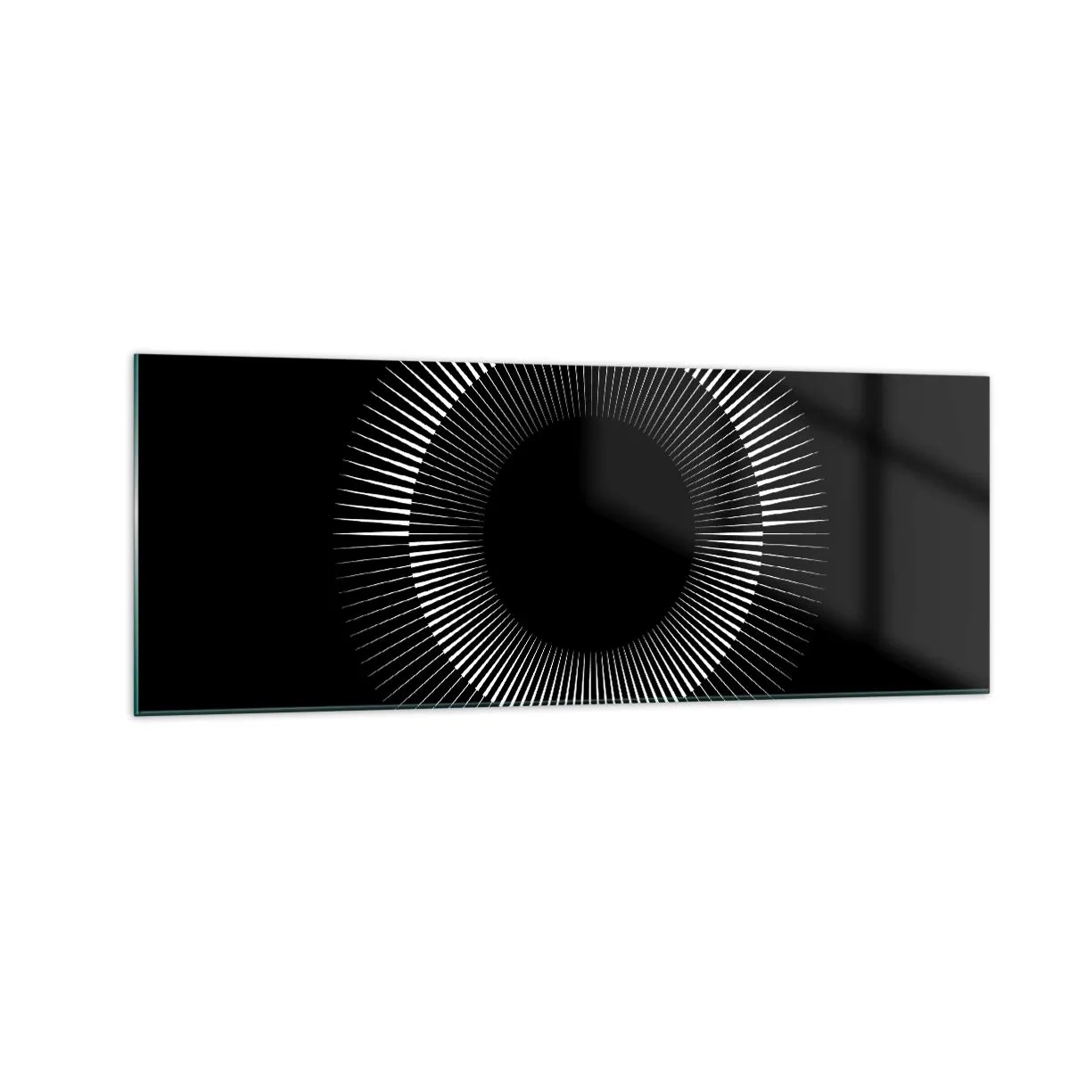 Tablou pe sticlă - Soarele Negru - 140x50 cm
