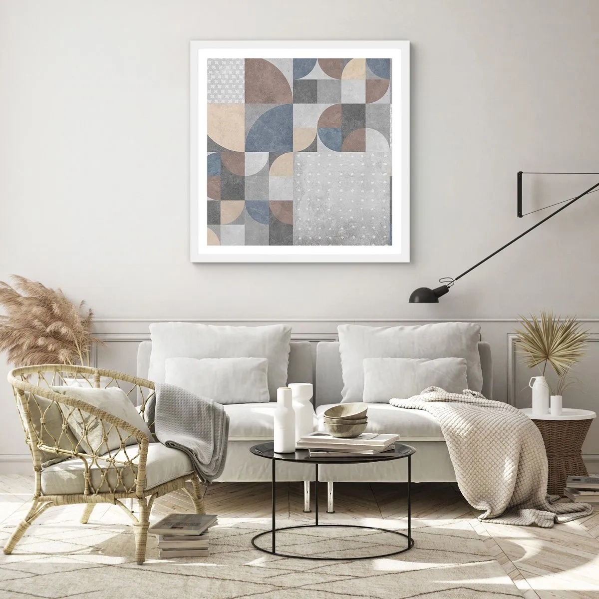 Poster în ramă albă - Fantezie ceramică - 40x40 cm