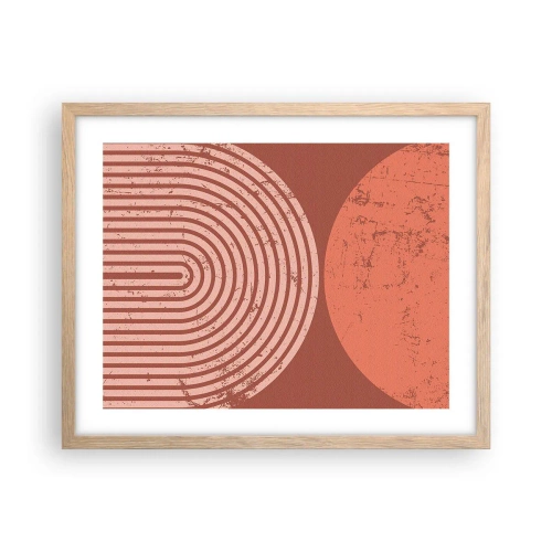 Poster în ramă de stejar deschis - Relație strânsă - 50x40 cm