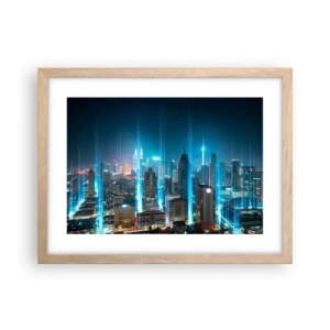 Poster în ramă de stejar deschis - Prin Berlin spre cer - 40x30 cm