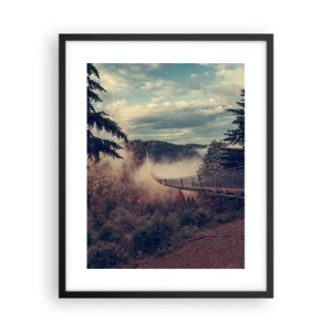Poster în ramă neagră - Deasupra pădurii de toamnă - 40x50 cm