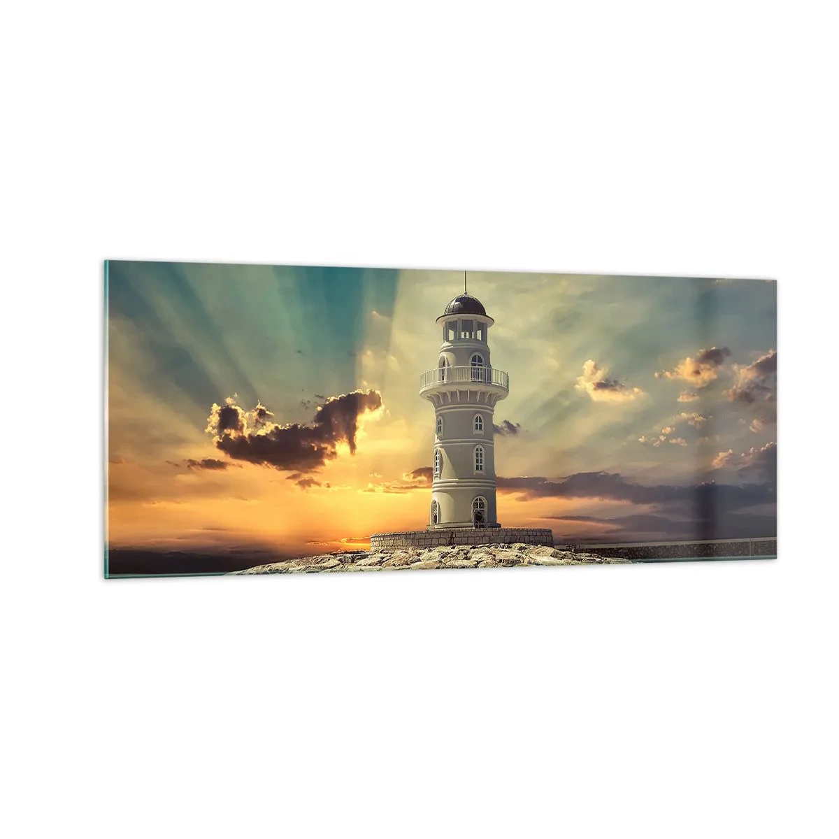 Tablou pe sticlă - Lumină - Bunătate - Frumusețe - 100x40 cm