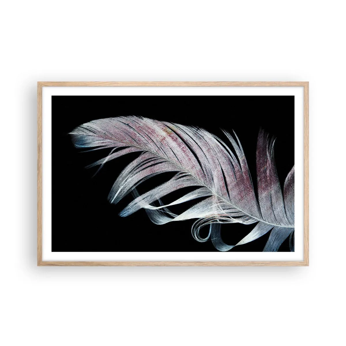 Poster în ramă de stejar deschis - Gândește-te la atingere - 91x61 cm