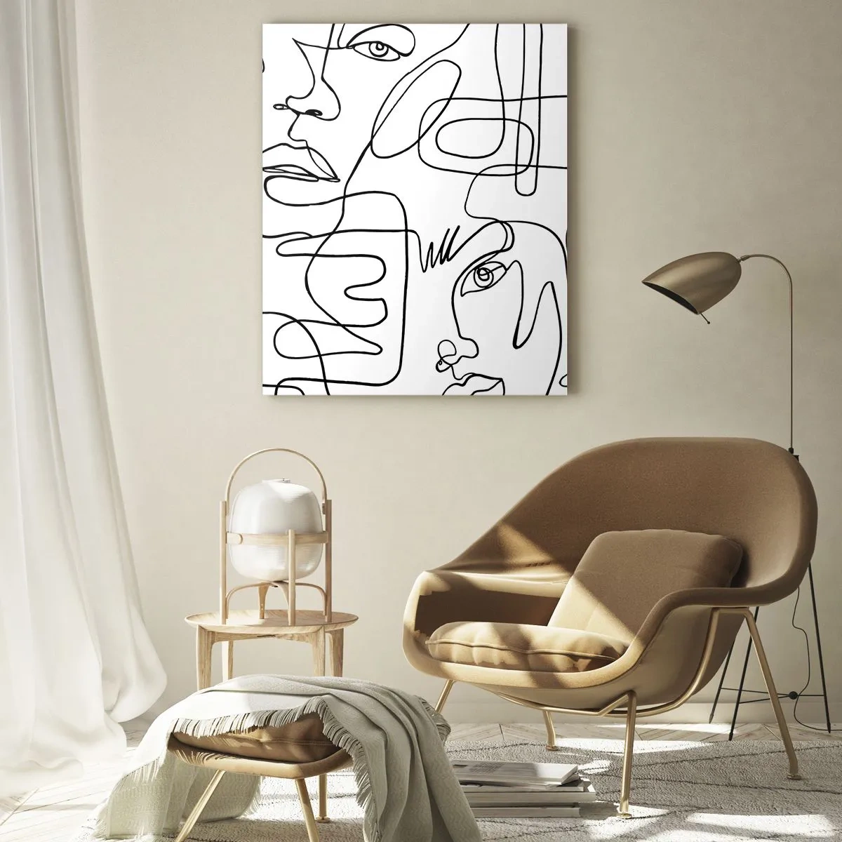 Tablou pe sticlă - Într-o încurcătură de emoții - 50x70 cm